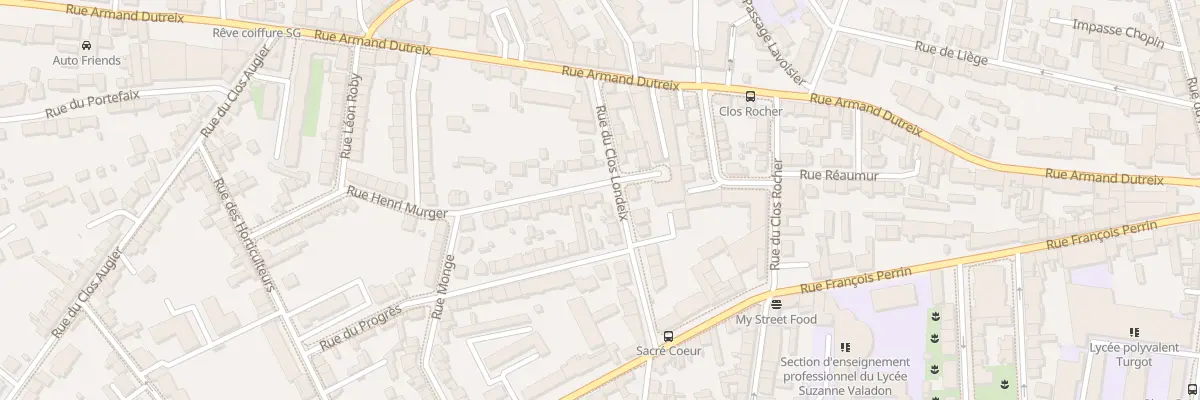 Plan du 50 Rue Monge à Limoges