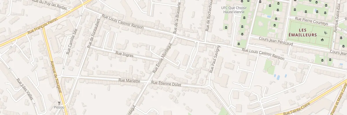 Plan du 5 Rue Emile Montégut à Limoges