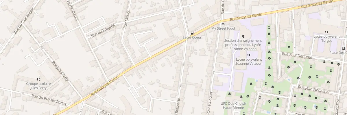 Plan du 85 Rue François Perrin à Limoges