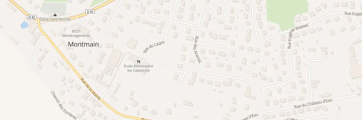 Plan du 14 Rue des Acacias à Montmain