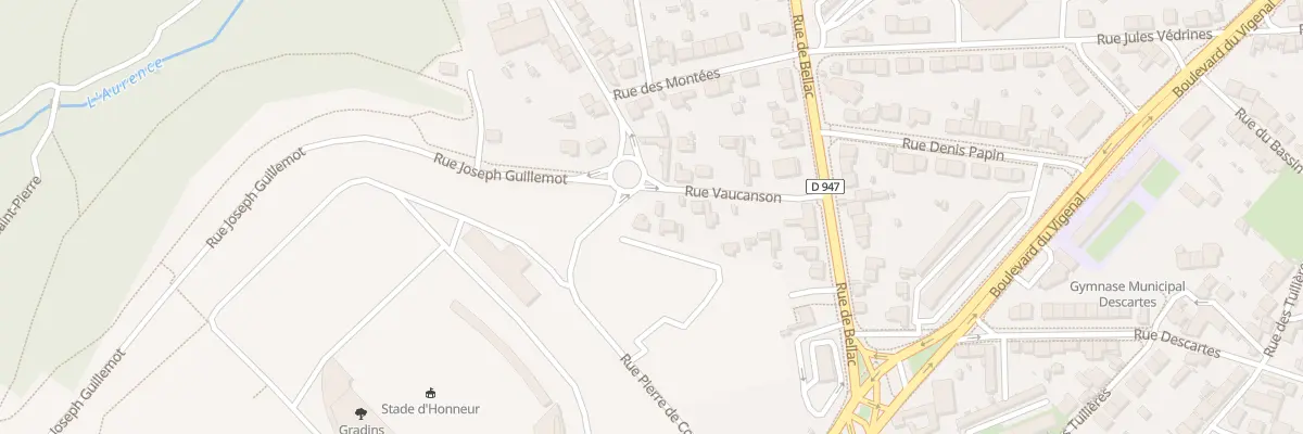 Plan du 25 Rue Vaucanson à Limoges