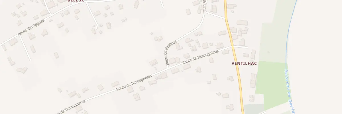 Plan du 180 Rte de Tissougneres à Barry-d’Islemade