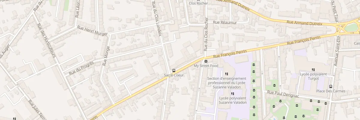 Plan du 72 Rue François Perrin à Limoges