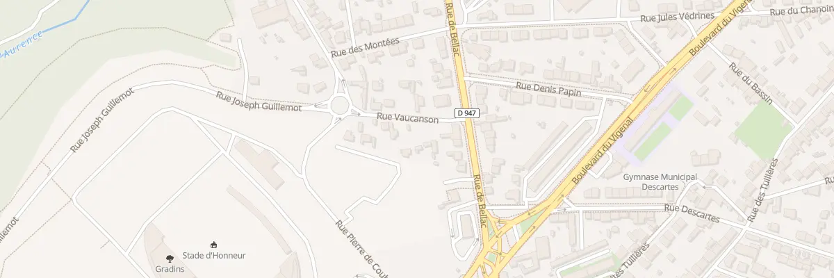 Plan du 11 Rue Vaucanson à Limoges