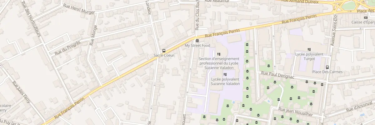 Plan du 12 Rue de Rochechouart à Limoges