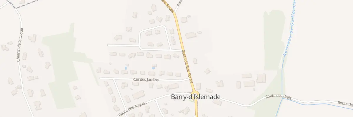 Plan du 1 Rte de Biro Soulel à Barry-d’Islemade