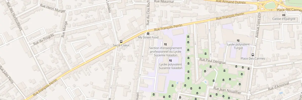 Plan du 9 Rue de Rochechouart à Limoges