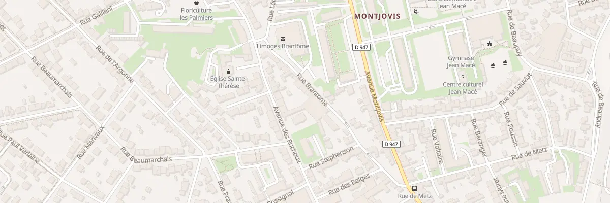 Plan du 33 Rue de Brantome à Limoges