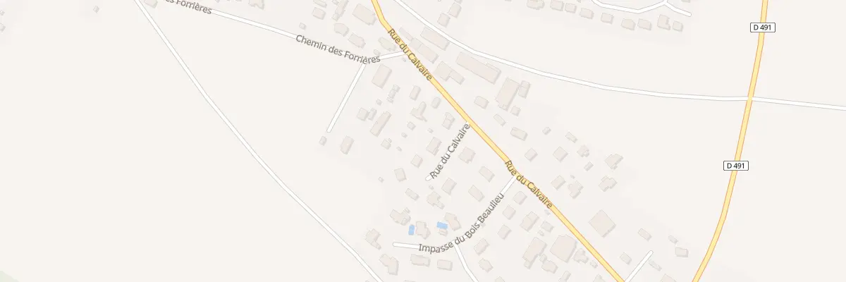 Plan de la Rue du Calvaire à Montmain