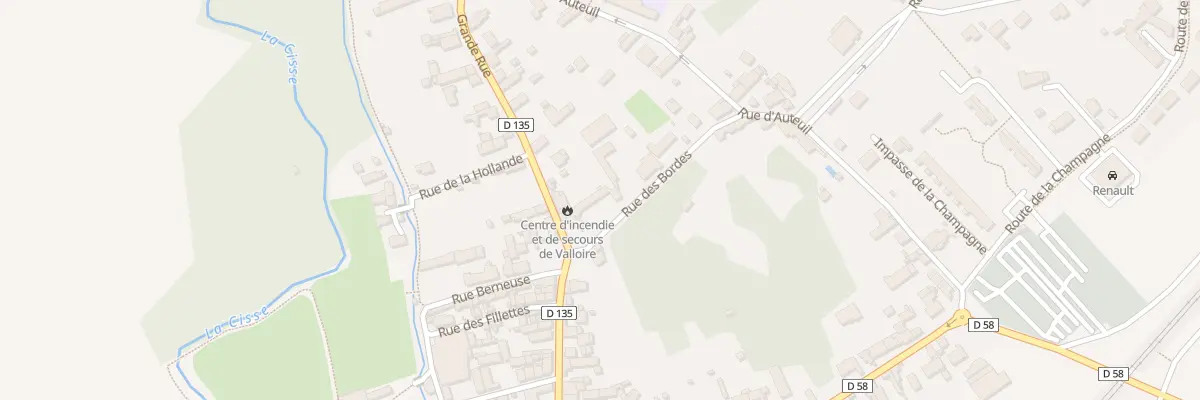 Plan du 1 Rue des Bordes à Valloire-sur-Cisse