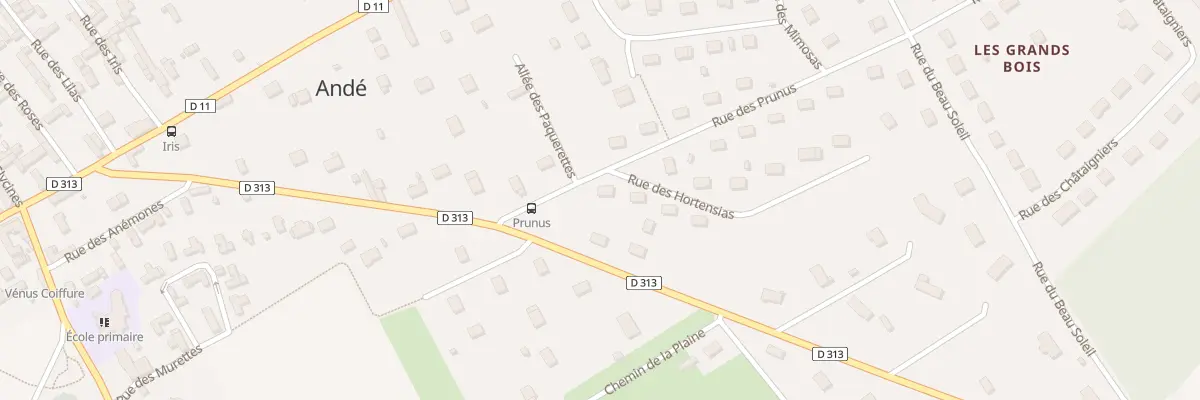 Plan du 2 Rue des Hortensias à Andé