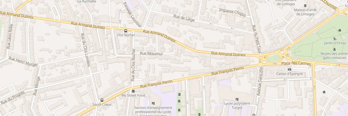 Plan du 20 Rue Réaumur à Limoges