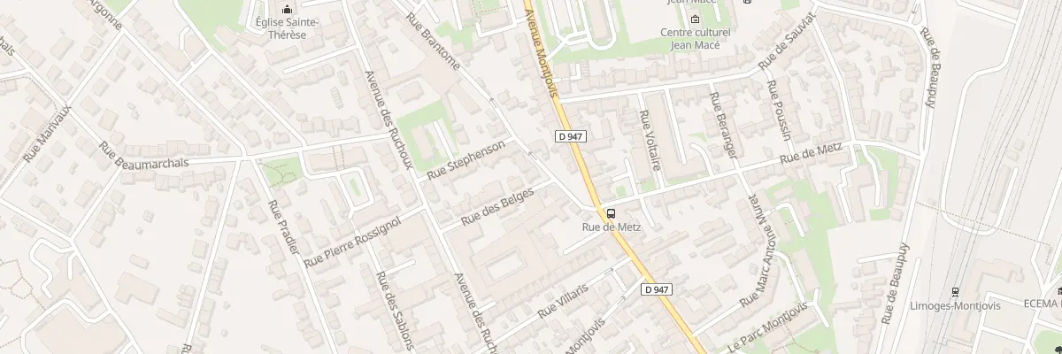 Plan du 11 Rue de Brantome à Limoges