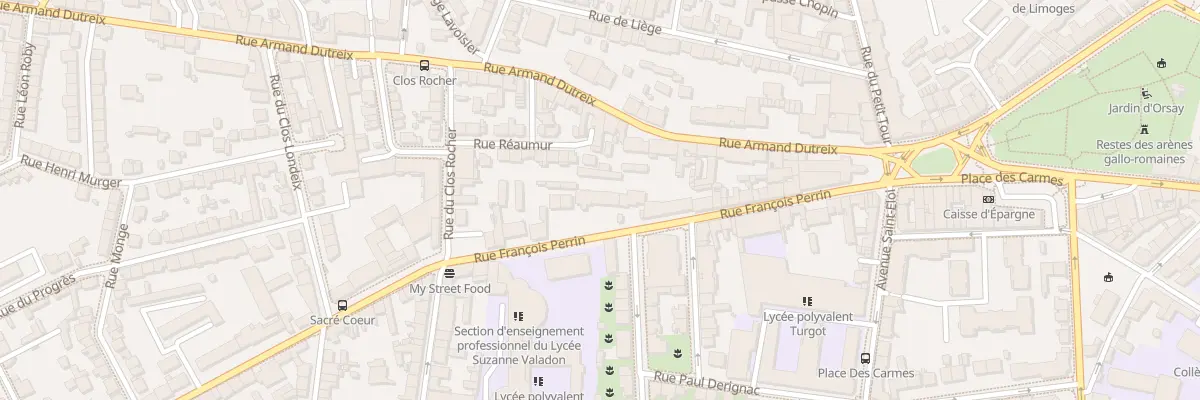 Plan du 40 Rue François Perrin à Limoges