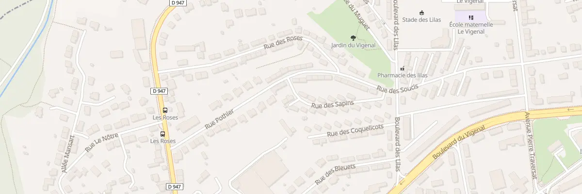 Plan du 23 Rue des Sapins à Limoges