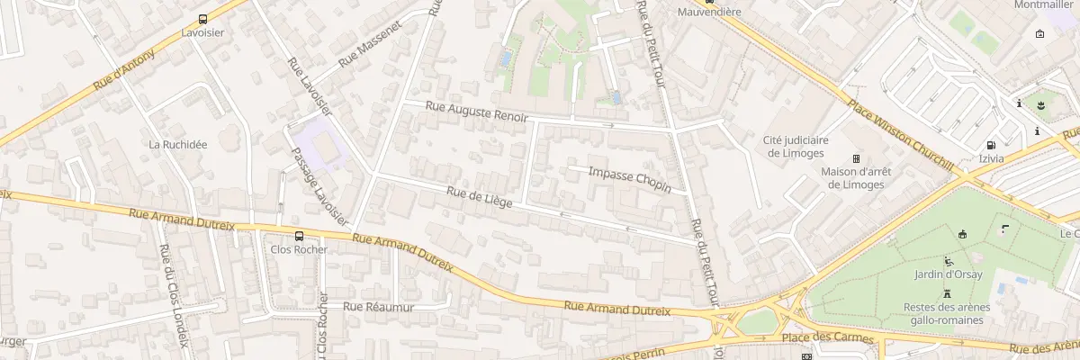 Plan du 4 Rue de Namur à Limoges