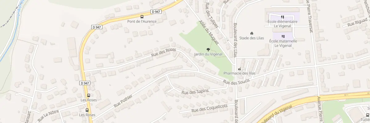 Plan du 3 Rue des Roses à Limoges