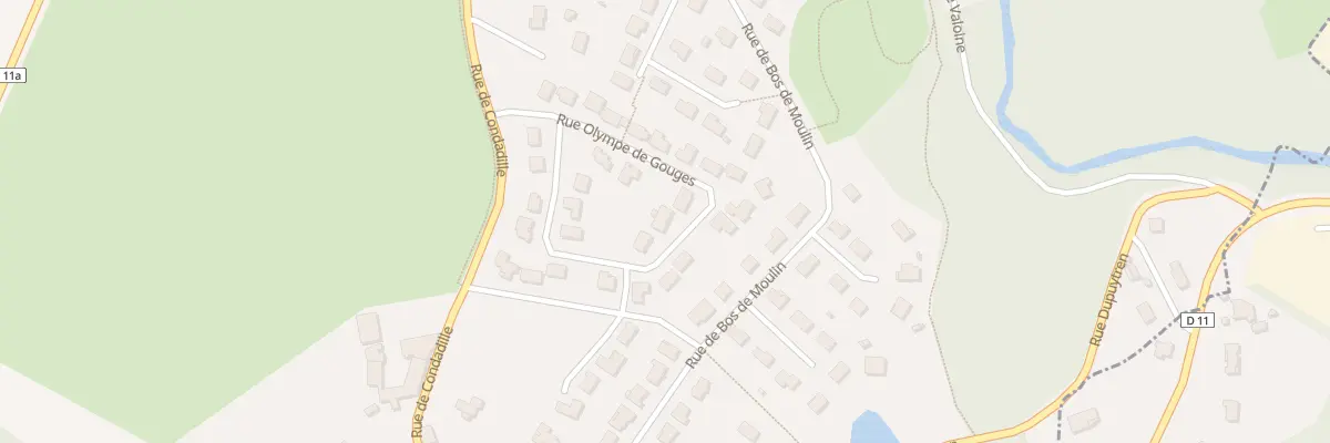 Plan du 11 Rue Olympe de Gouges à Condat-sur-Vienne