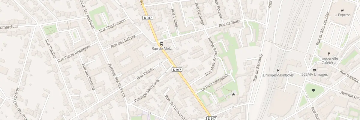 Plan du 42 Av Montjovis à Limoges