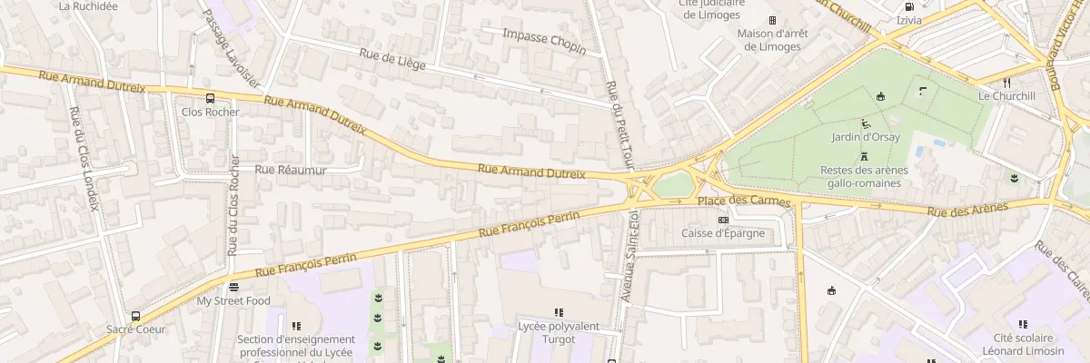 Plan du 13 Rue Armand Dutreix à Limoges