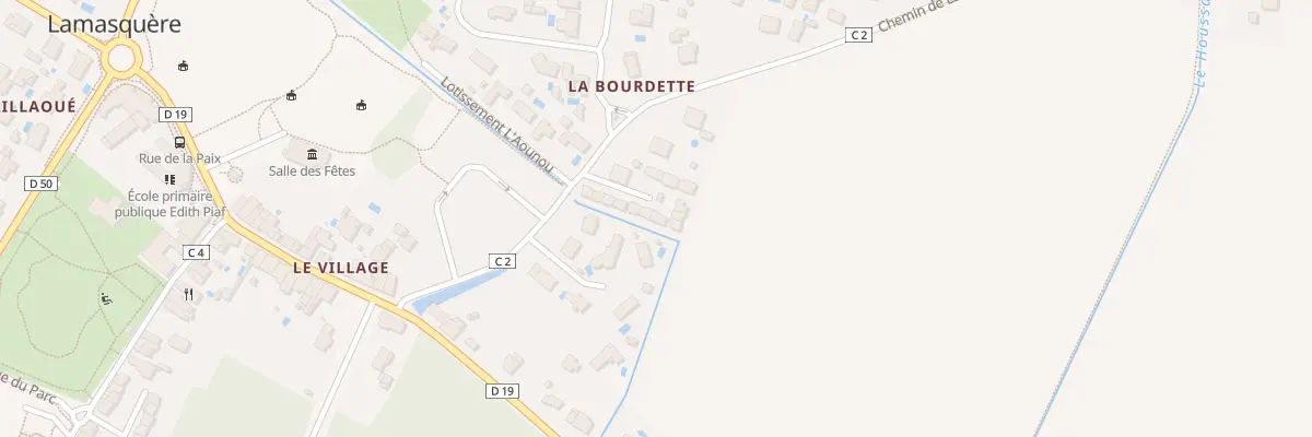Plan du 14 Houssat à Lamasquère