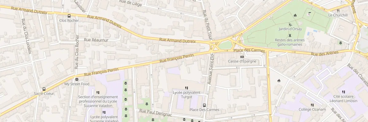 Plan du 15 Rue François Perrin à Limoges