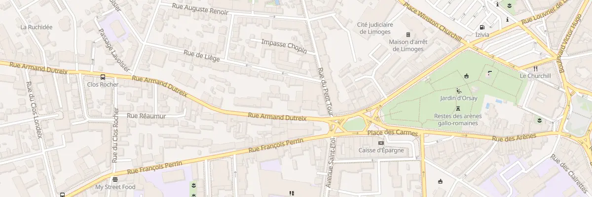 Plan du 10 Rue Armand Dutreix à Limoges