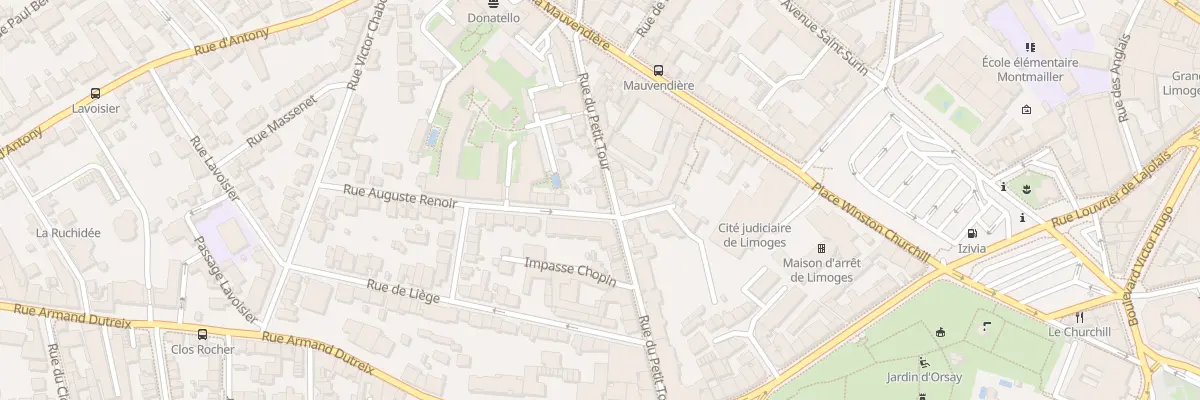 Plan du 25 Rue du Petit Tour à Limoges