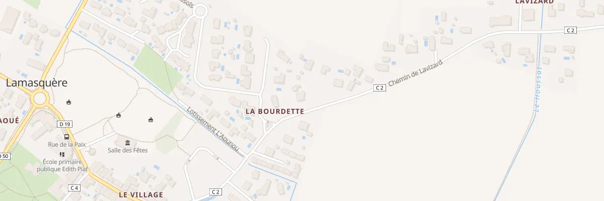 Plan du 301 Che Lavizard à Lamasquère