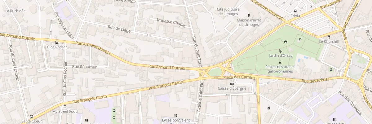 Plan du 6 Rue Armand Dutreix à Limoges