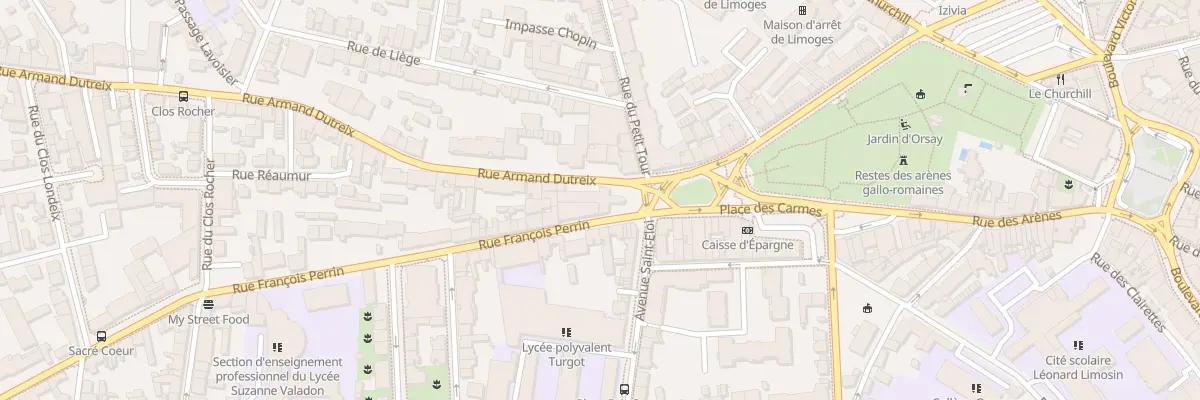 Plan du 5 Rue Armand Dutreix à Limoges