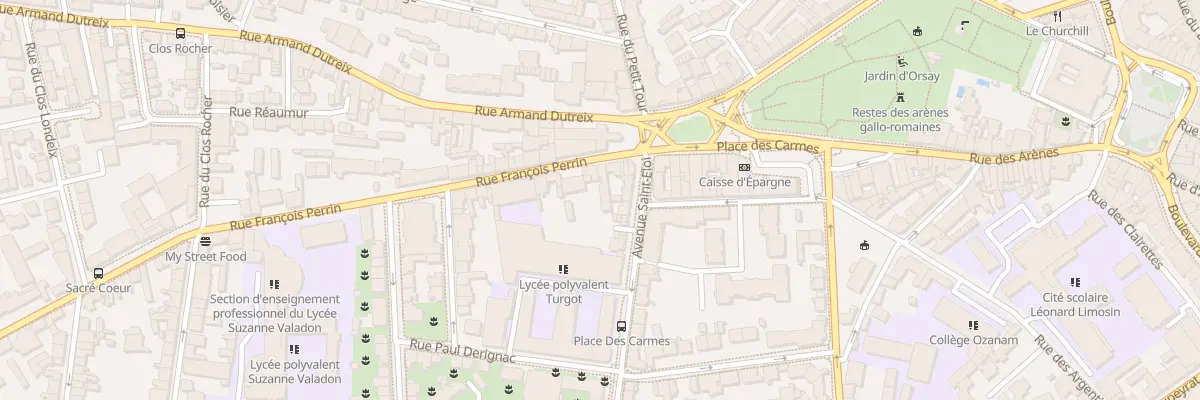 Plan du 11 Rue François Perrin à Limoges