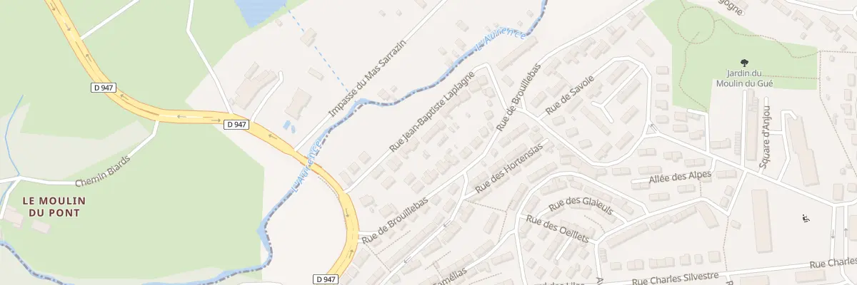 Plan du 25 Rue J B Laplagne à Limoges