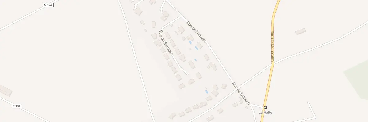 Plan du 9 Rue du Sarrazin à Chaptelat