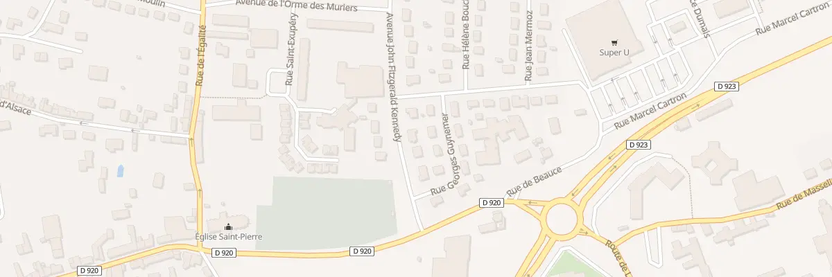 Plan du 8 Av J F Kennedy à Courville-sur-Eure