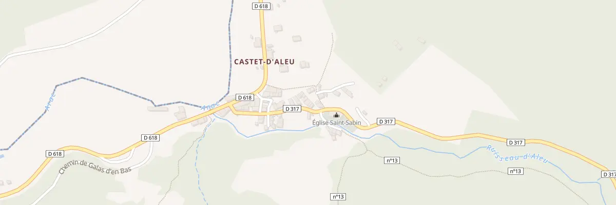 Plan du 55 Le Castet à Aleu