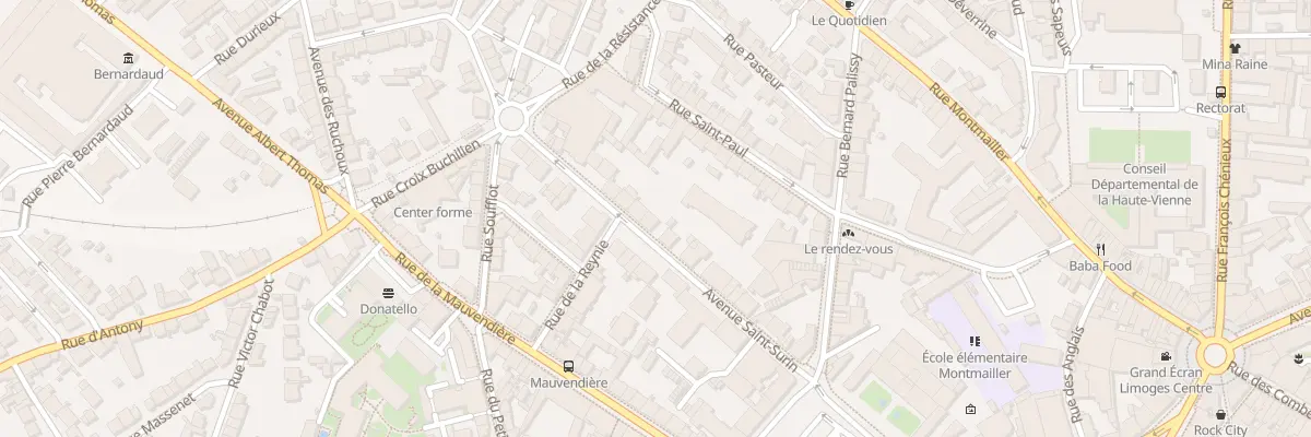 Plan du 28 Av Saint Surin à Limoges