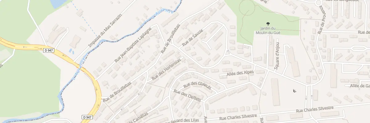 Plan du 1 Rue des Hortensias à Limoges