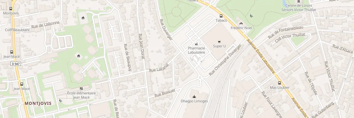 Plan du 15 Rue Duverger à Limoges