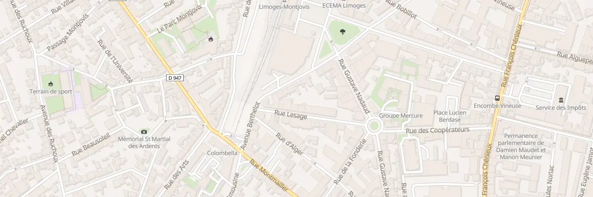 Plan du 24 Rue Lesage à Limoges