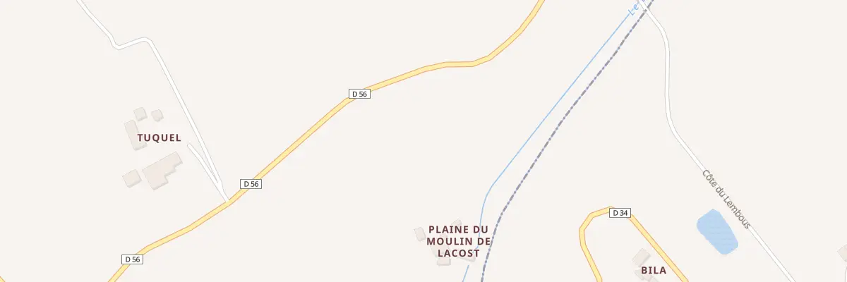 Plan du 5079 Plaine du Moulin de Lacost à Cazes-Mondenard