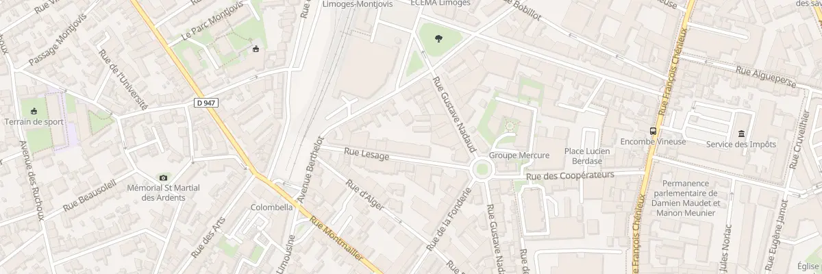 Plan du 18 Rue Lesage à Limoges