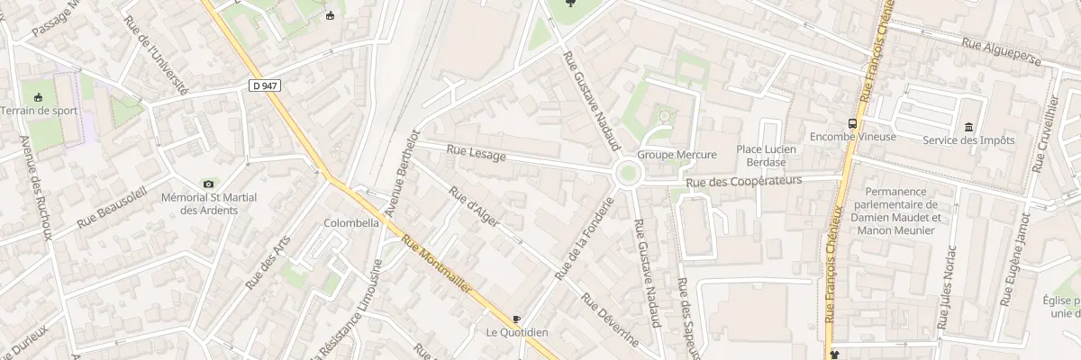 Plan du 11 Rue Lesage à Limoges