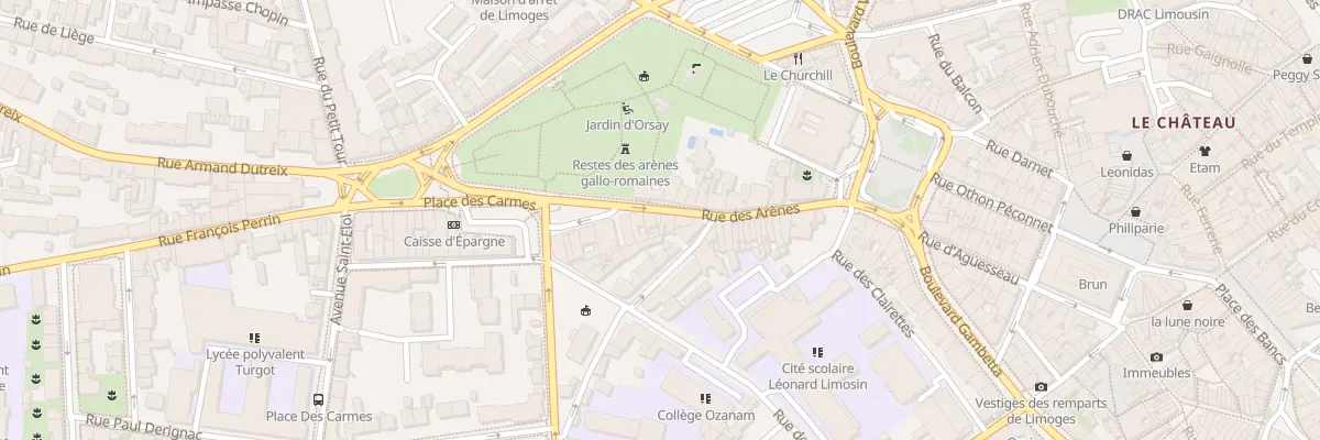 Plan du 37 Rue des Arènes à Limoges