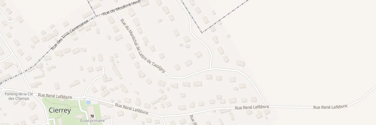Plan du 24 Rue Mal de Lattre de Tassigny à Cierrey