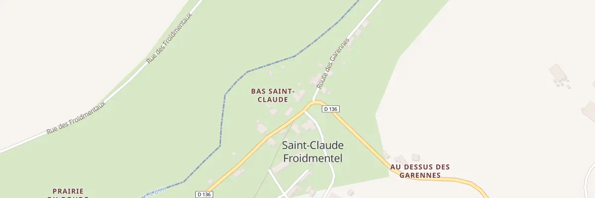Plan du 16 Bas de Saint-Claude à Brévainville