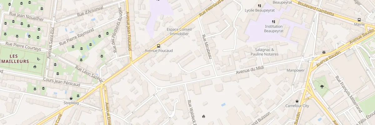 Plan du 5 Rue Mirabeau à Limoges