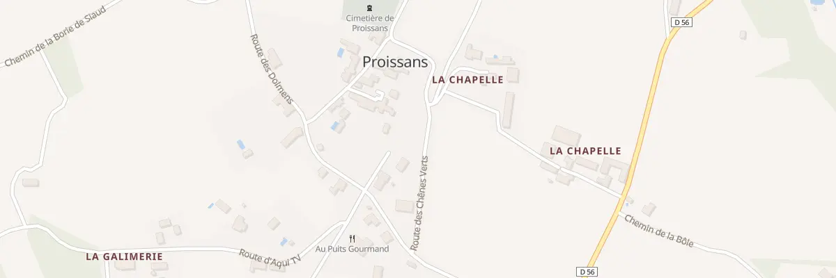 Plan du 97 Rte des Chênes Verts à Proissans