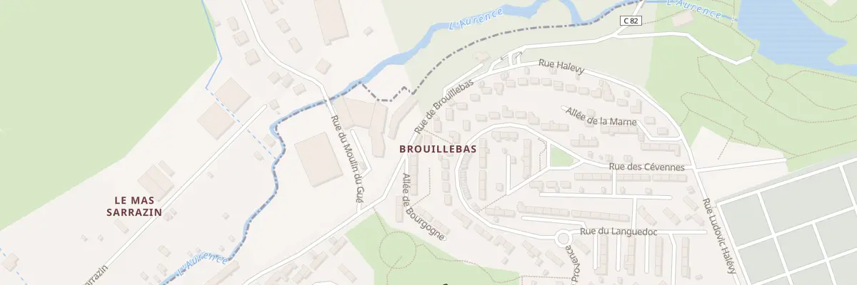 Plan du 9 Rue de Brouillebas à Limoges