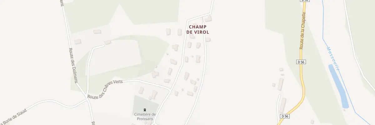 Plan du 62 Che de Champ de Virol à Proissans